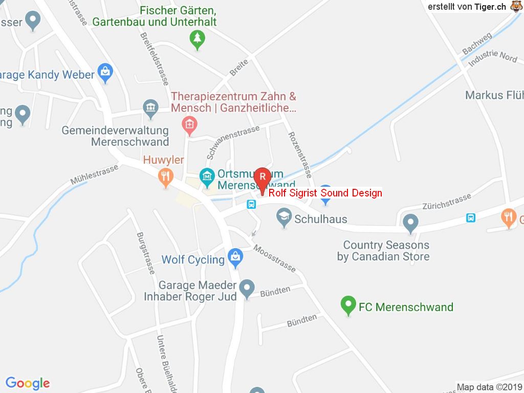Standort Rolf Sigrist Sound Design in 5634 Merenschand