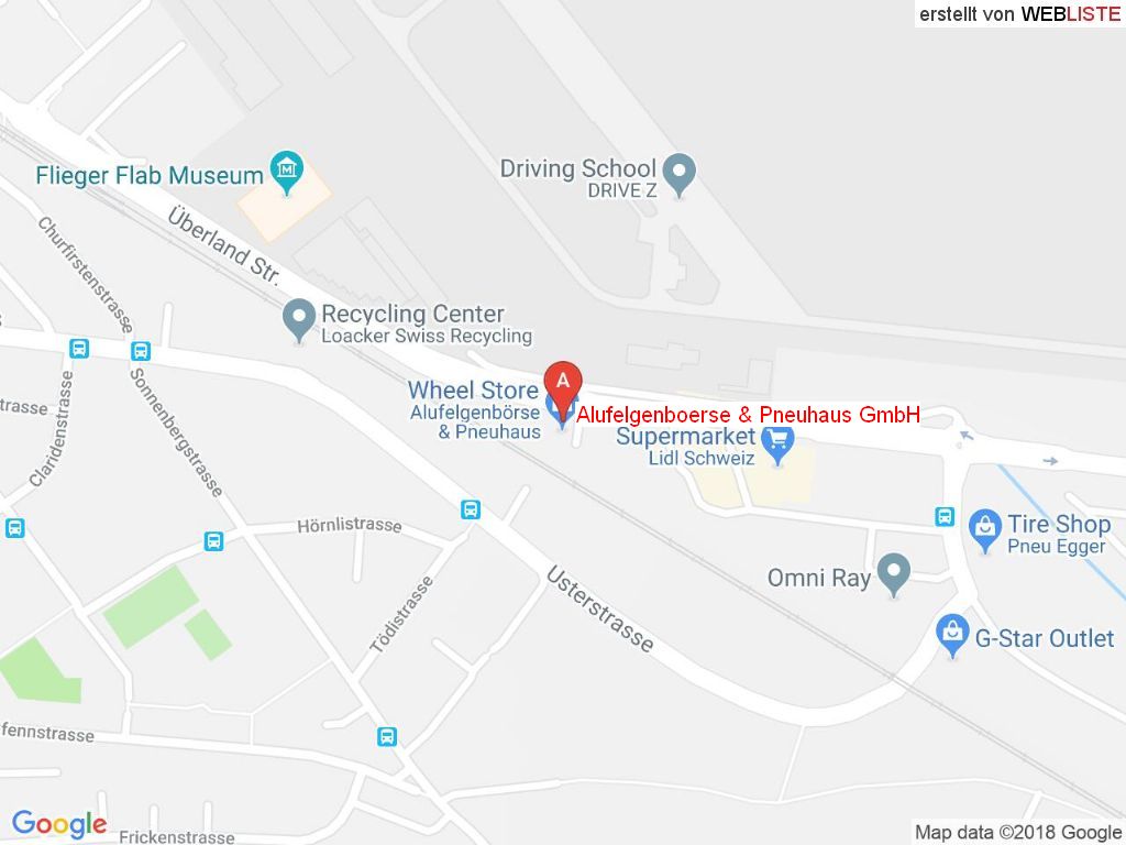 Standort Alufelgenboerse & Pneuhaus GmbH in 8600 Dübendorf