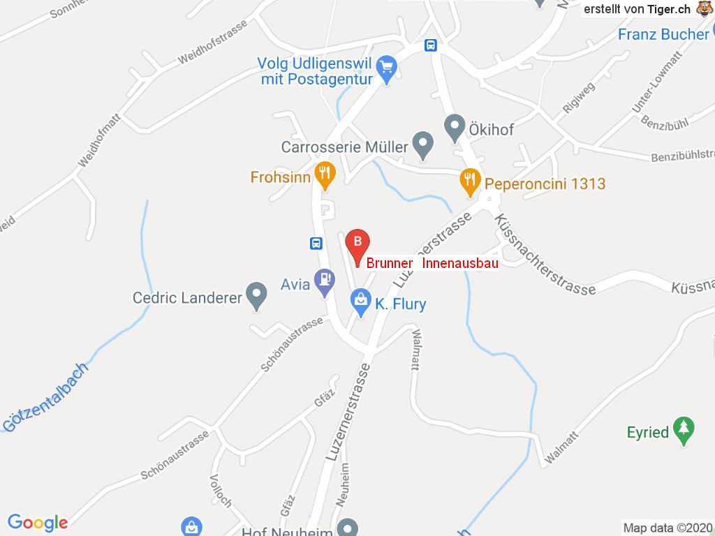 Standort Brunner Innenausbau in 6044 Udligenswil