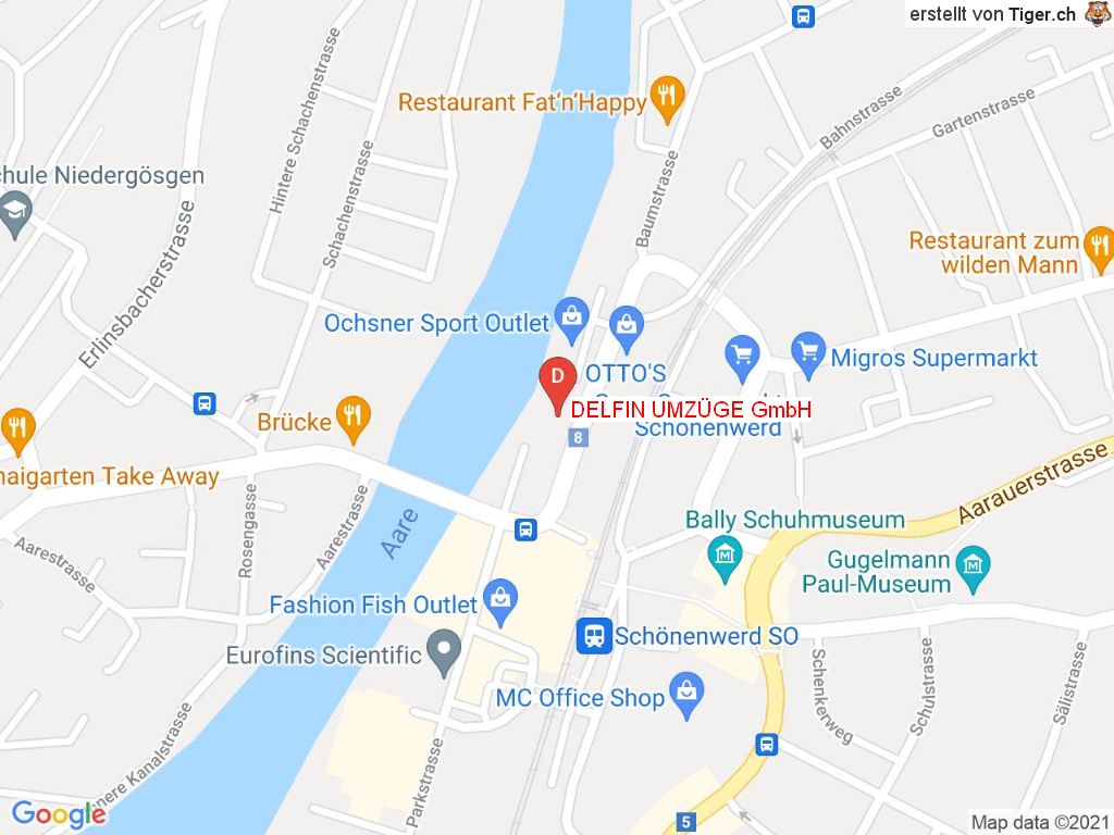 Standort DELFIN UMZÜGE GmbH in 5012 Schönenwerd