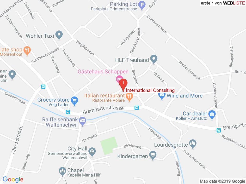 Standort International Consulting in 5622 Waltenschwil